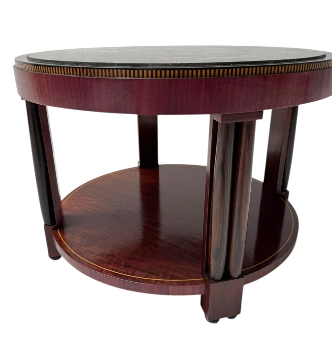 French Art Deco Coffee Table or Cocktail Table with Marble Top, 1930s